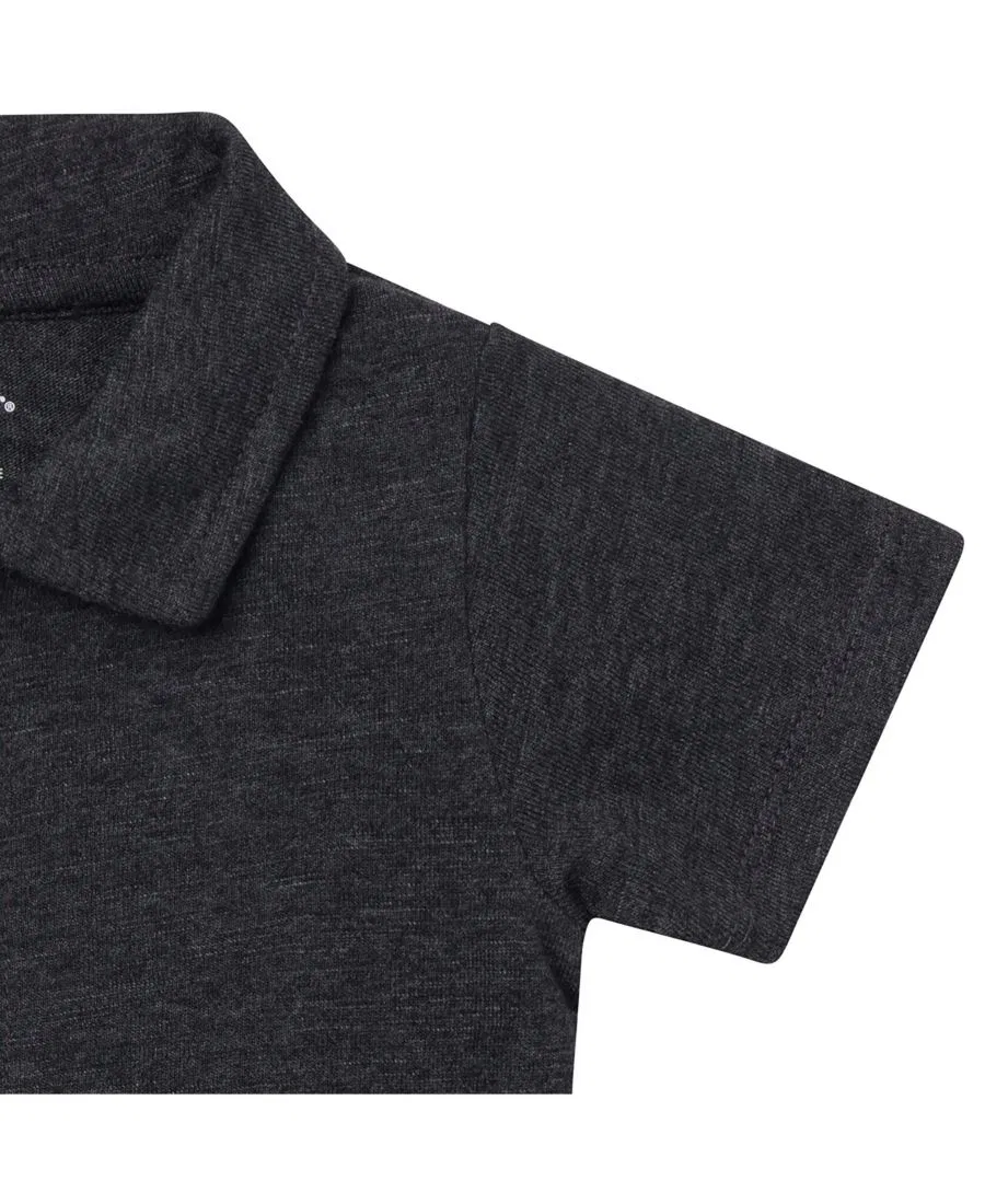 Поло-боди с коротким рукавом, с застежкой на кнопках Gerber, Black — фото 3