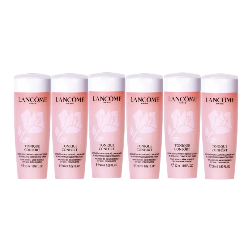 Женский набор для ухода за кожей с увлажняющим тоником, 50 мл × 6, LANCOME, Clear