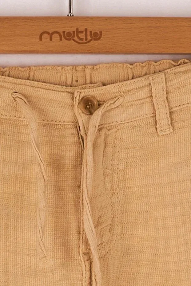 Детские брюки для мальчиков с текстурой Mutlu Kids, Beige — фото 4