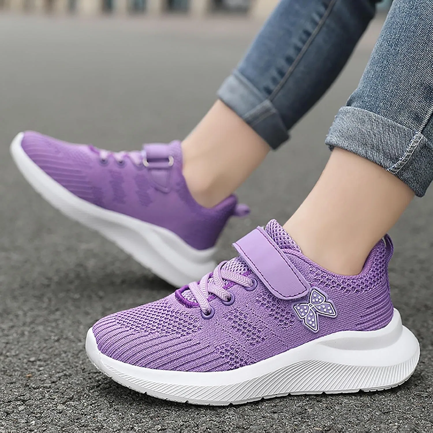 Детские кроссовки для мальчиков с принтом IWIHMIV, Purple — фото 4