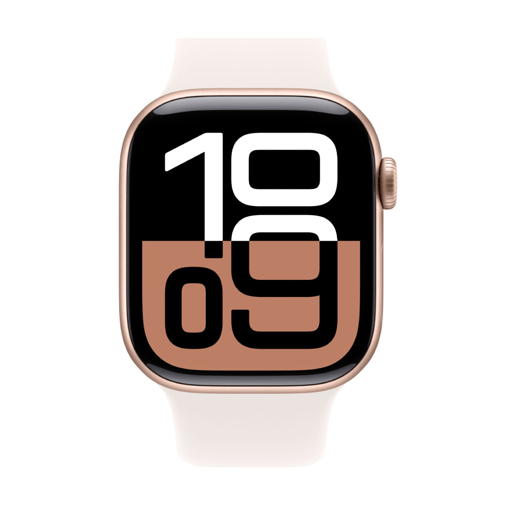 Умные часы Apple Watch Series 10 (GPS), 42 мм, Rose Gold Aluminum Case/Light Blush Sport Band - S/M — фото 2