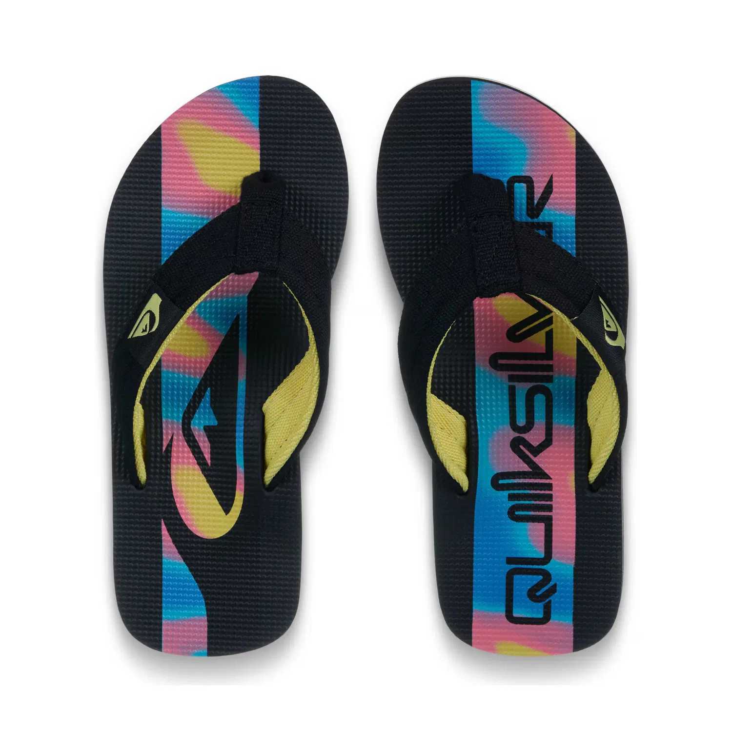 Детские шлепанцы для мальчиков с ремешком Molokai Layback Quiksilver, Negro / Rosa — фото 4