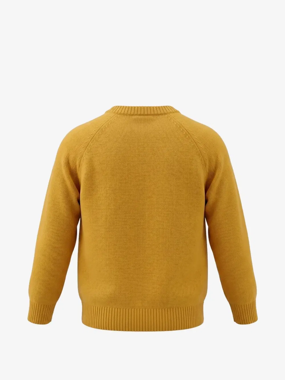 Свитер с пуговицами связанный в технике интарсии REFRIGIWEAR KIDS, желтый — фото 2