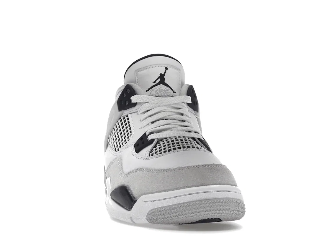 Детские кроссовки с ретро-дизайном Jordan 4 Retro Jordan, White/Black-Neutral Grey — фото 2