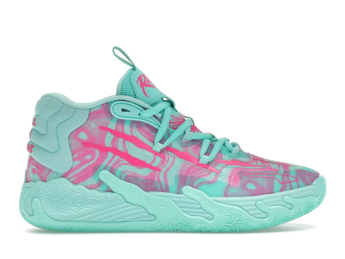 Детские кроссовки для баскетбола Puma LaMelo Ball MB.03 Miami, Teal/Pink