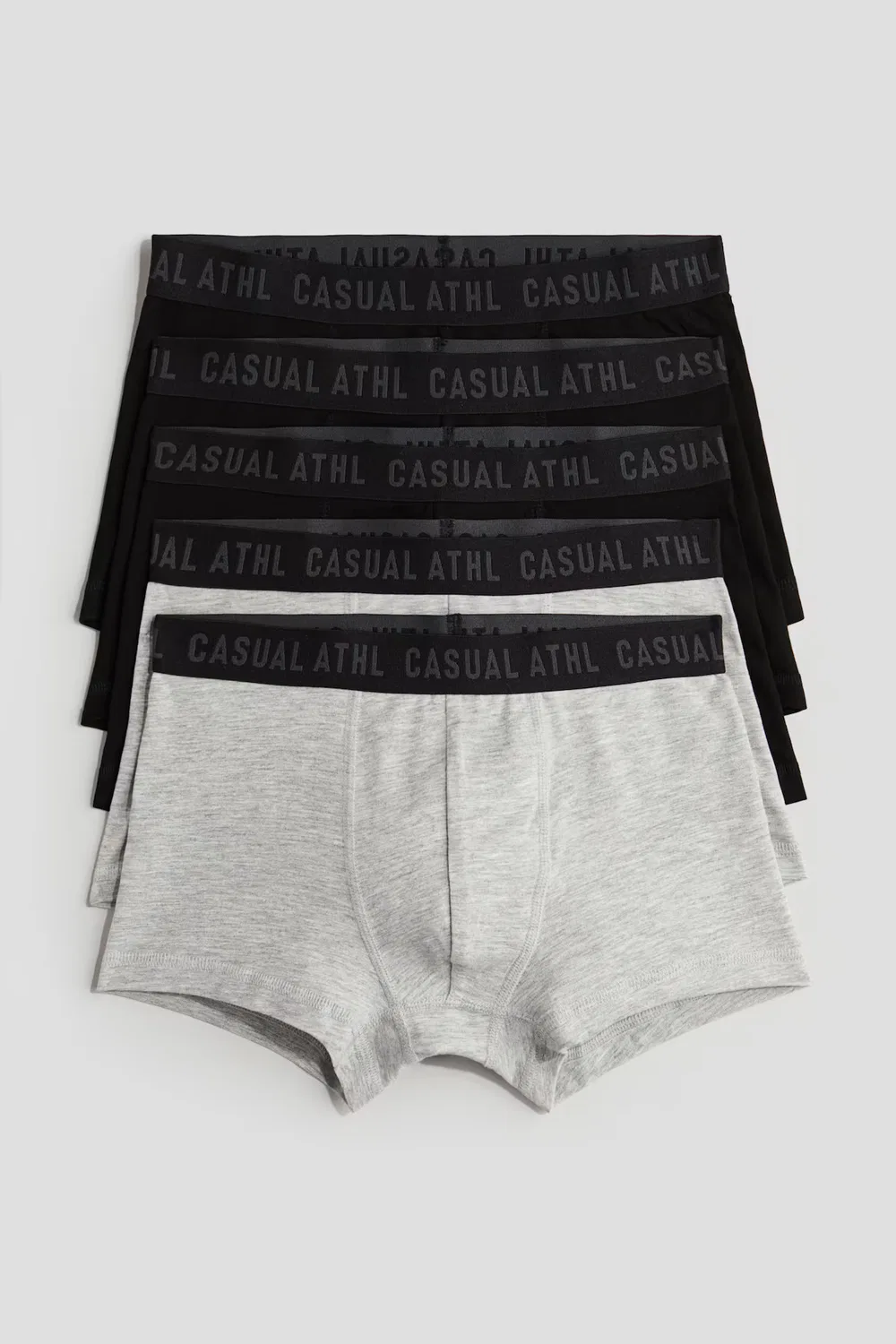 Боксеры 5 шт. H&M, Schwarz/Graumeliert