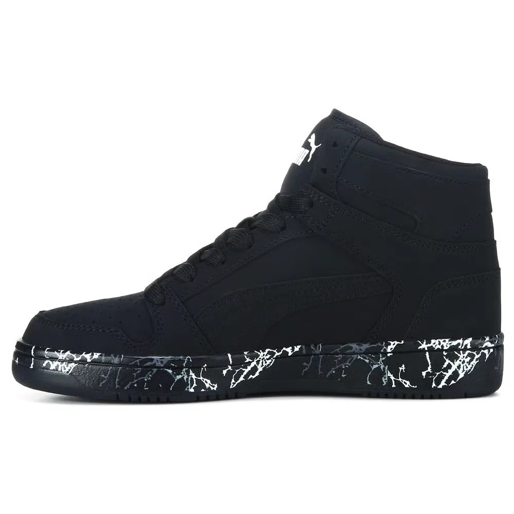 Детские высокие кроссовки Puma, Black/Nubuck — фото 3