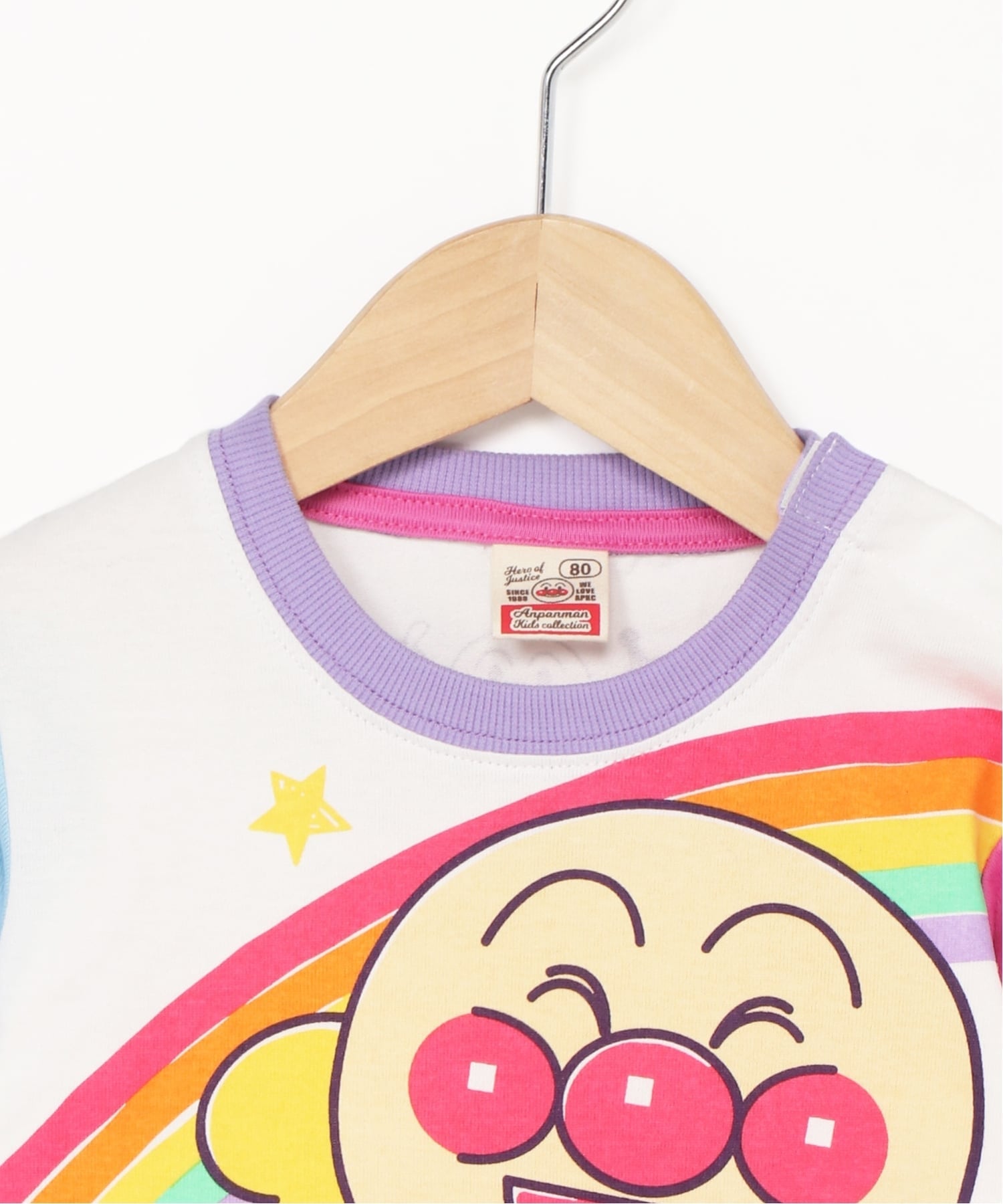 Детская коллекция Anpanman / (K) Яркая футболка с длинными рукавами Anpanman Anpanman Kids Collection, pink — фото 3