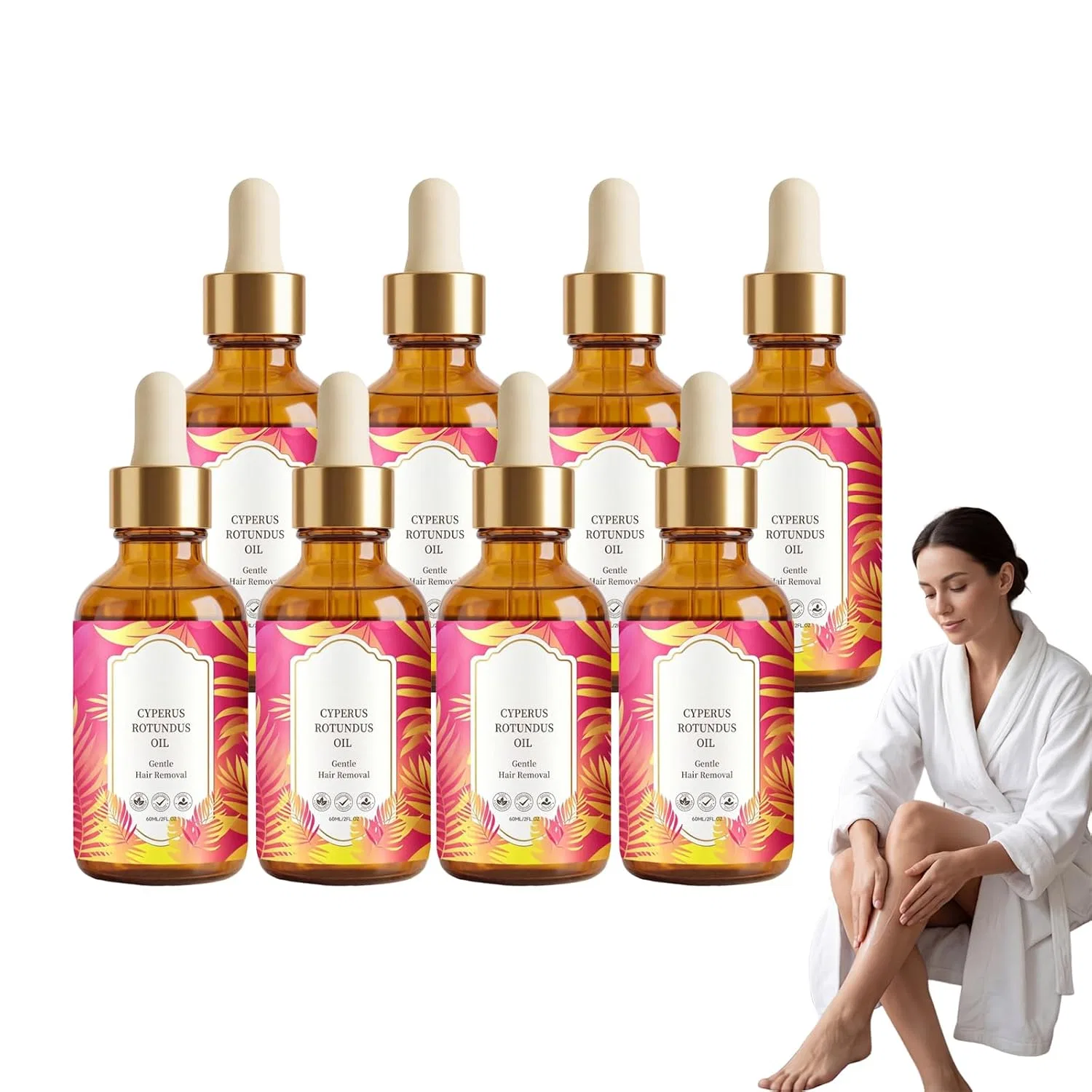 Масло для ухода за волосами и кожей VKaoess с Cyperus Rotundus, 60мл, 8 Flaschen