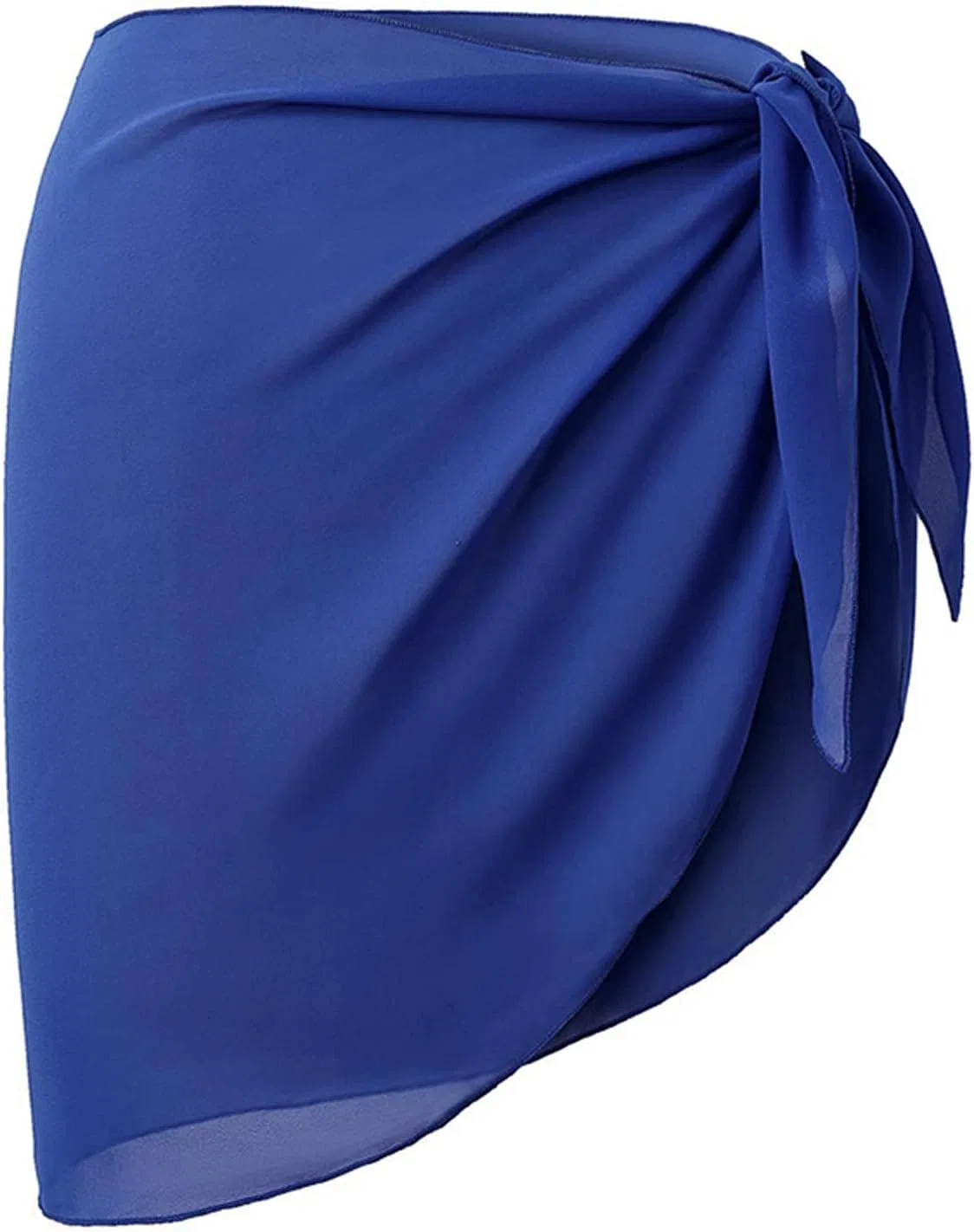 Женский короткий парео из шифона, Navy Blue