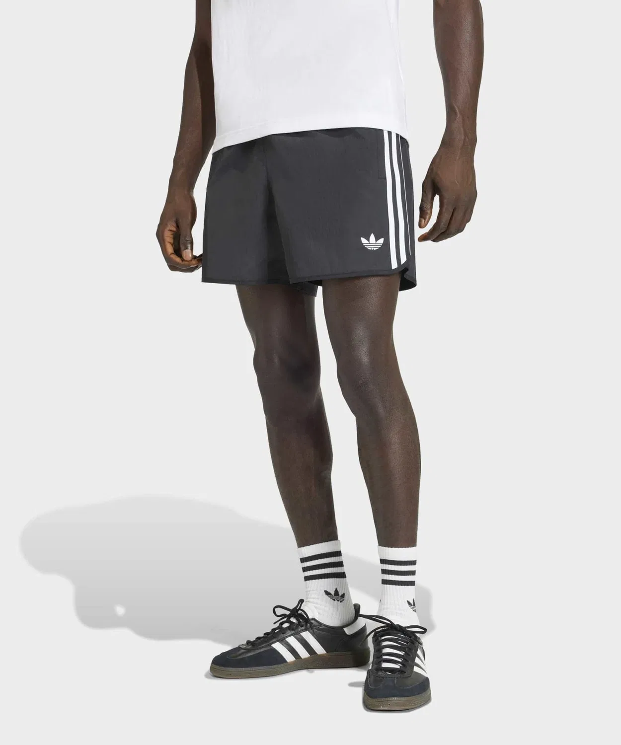 Мужские шорты с регулируемым поясом на шнурке, модель Sprinter Shorts, Adidas, Black