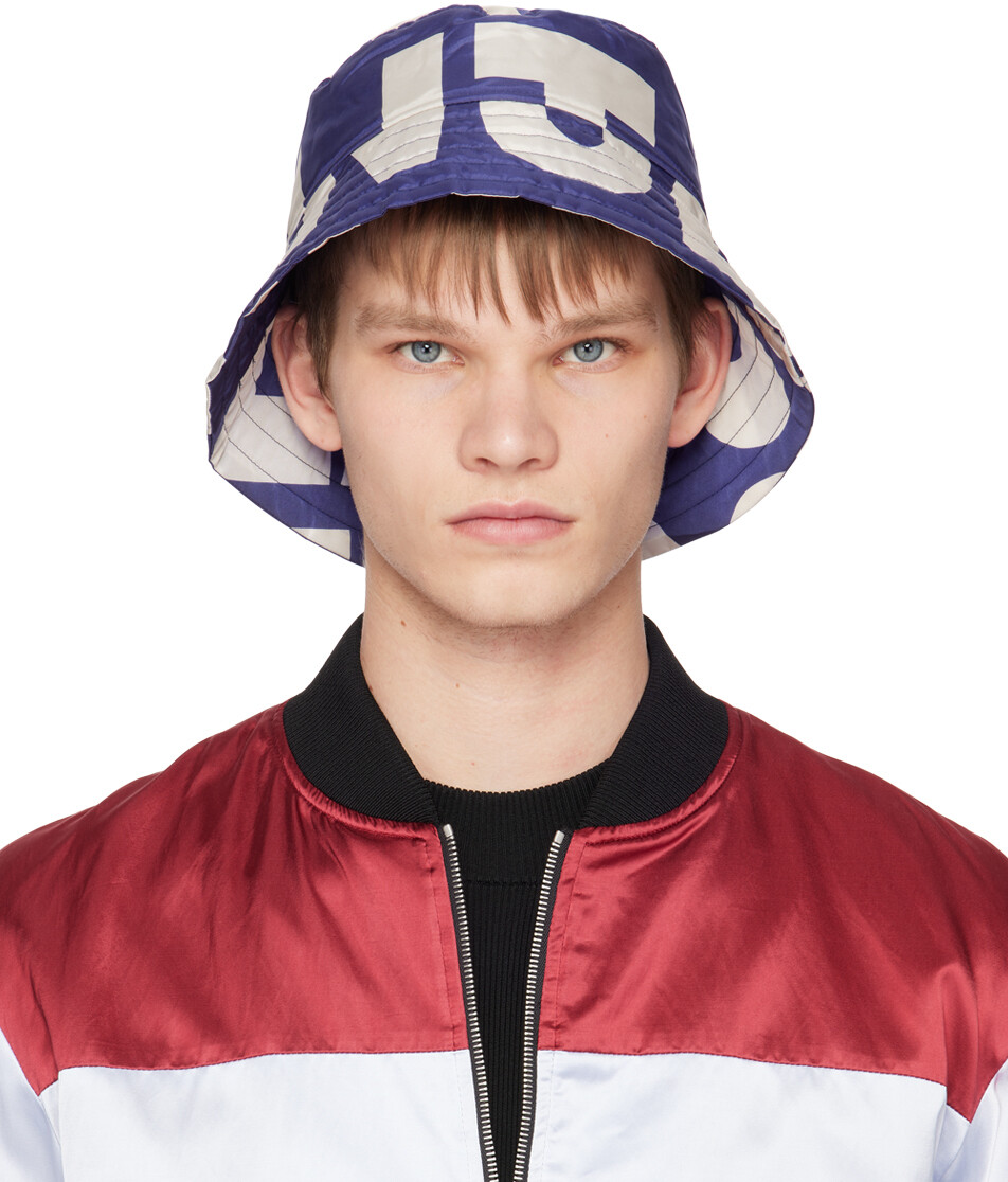 

Синяя панама с логотипом Dries Van Noten