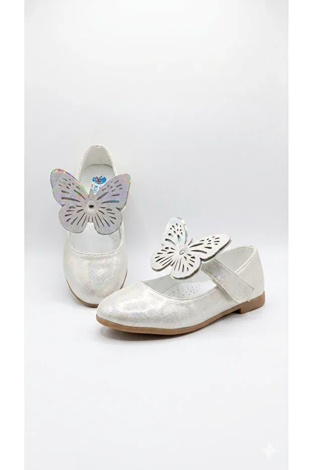 Детские балетки для девочек хлопковые с бантом Patik Bebe, Ecru