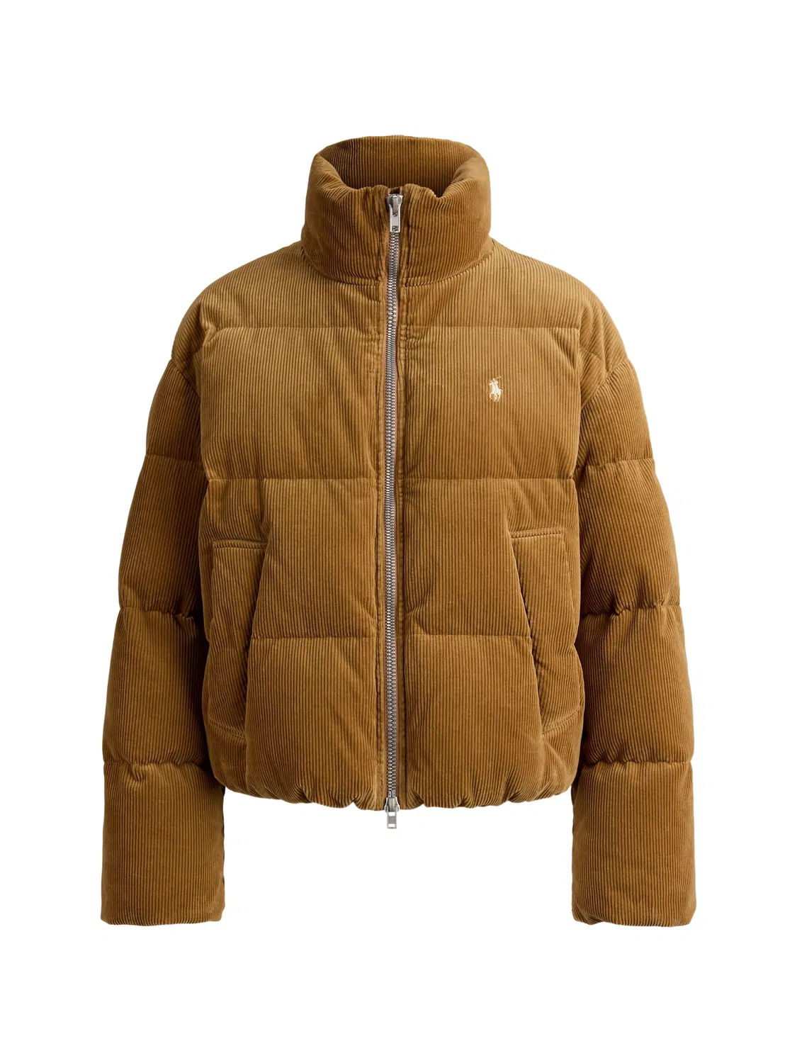 Стеганая куртка в вельветовом эффекте коричневого цвета Polo Ralph Lauren, коричневый
