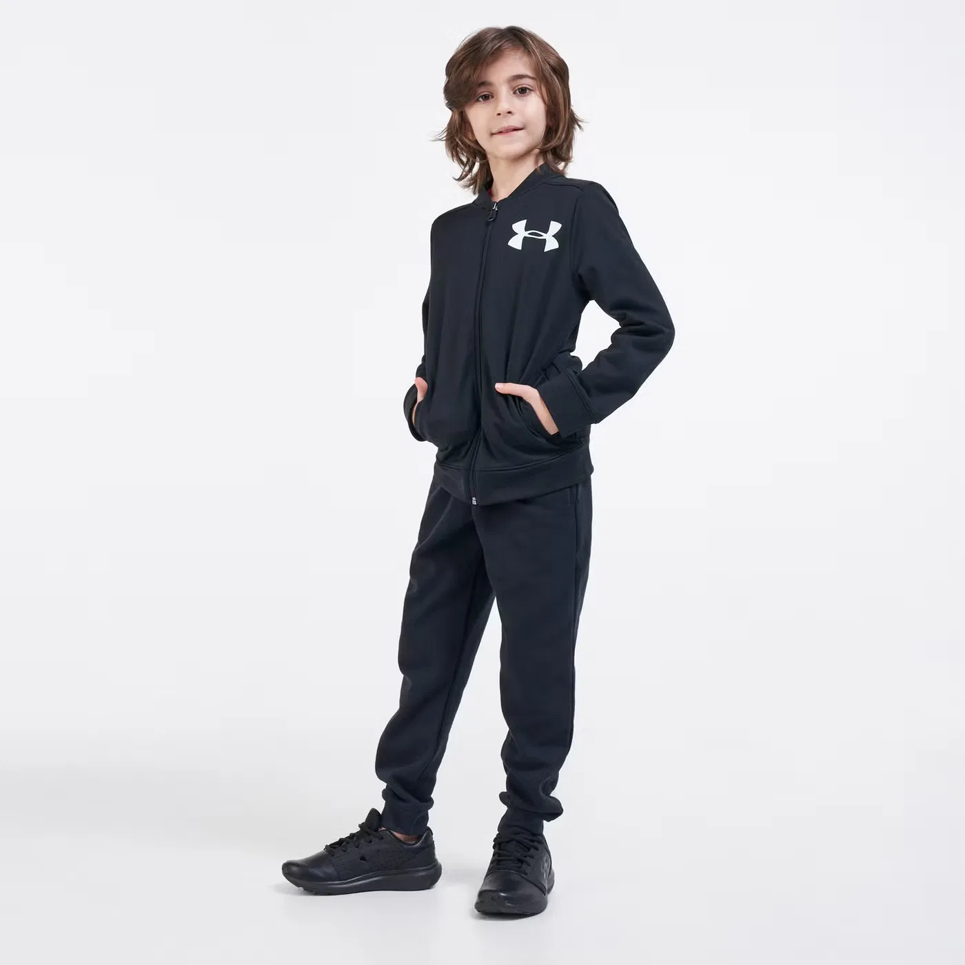 Штаны детские с эластичным поясом Under Armour, черный — фото 3