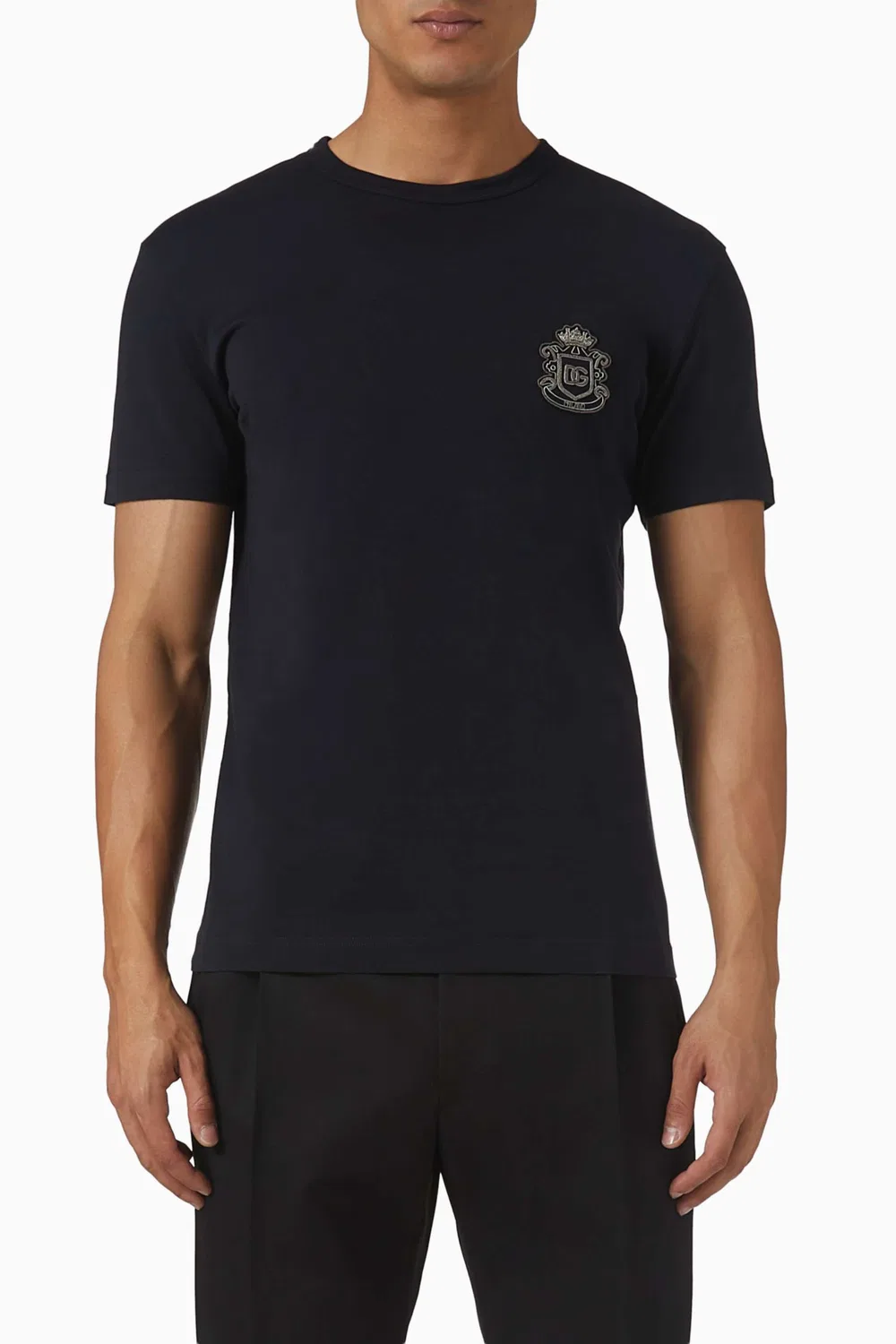Футболка с коротким рукавом с патчем Dolce & Gabbana, синий