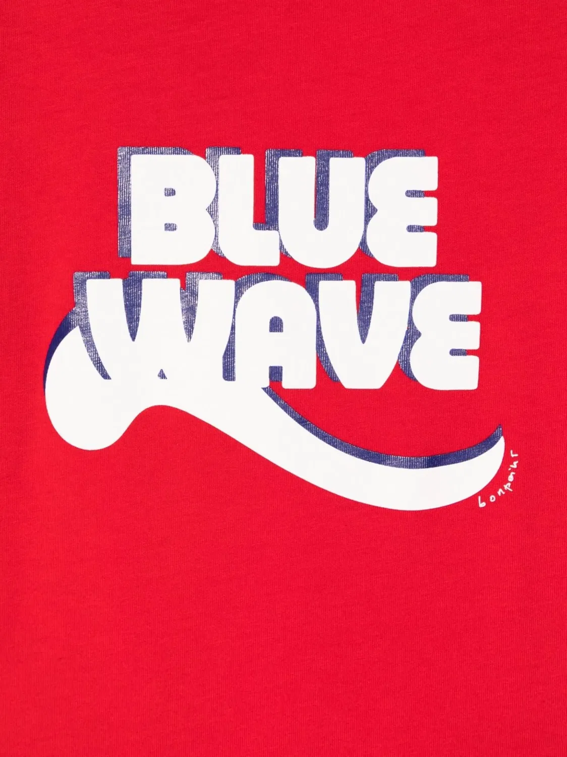 Bonpoint Футболка с принтом Blue Wave — фото 2