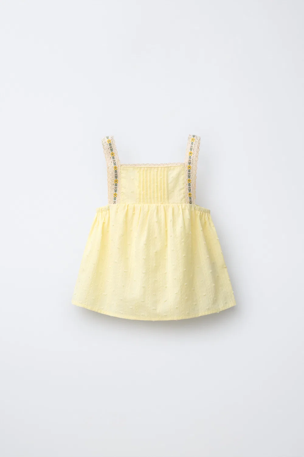 Топ с цветочным принтом ZARA, Yellow