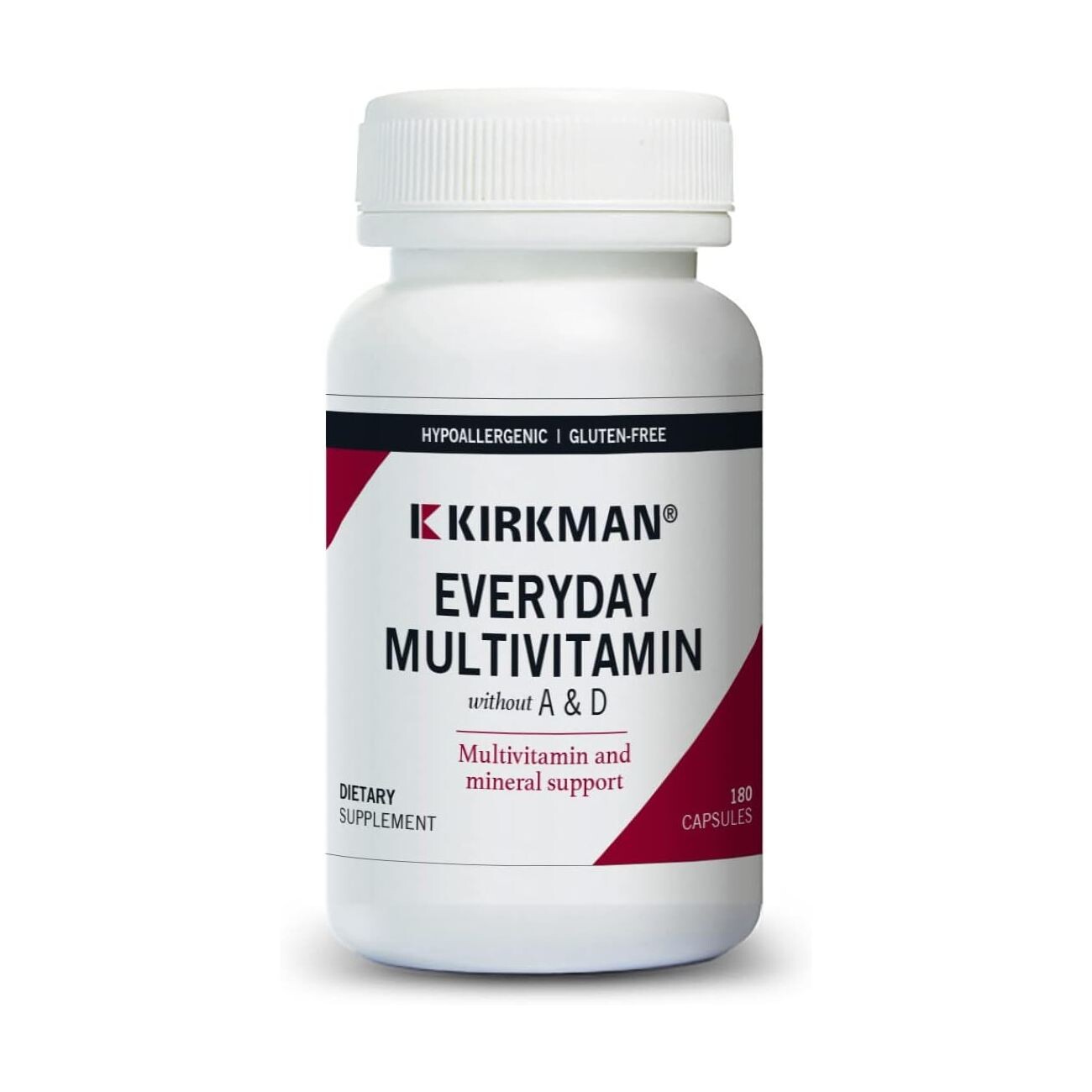 

Мультивитамины Kirkman EveryDay Without Vitamins A & D, 180 капсул