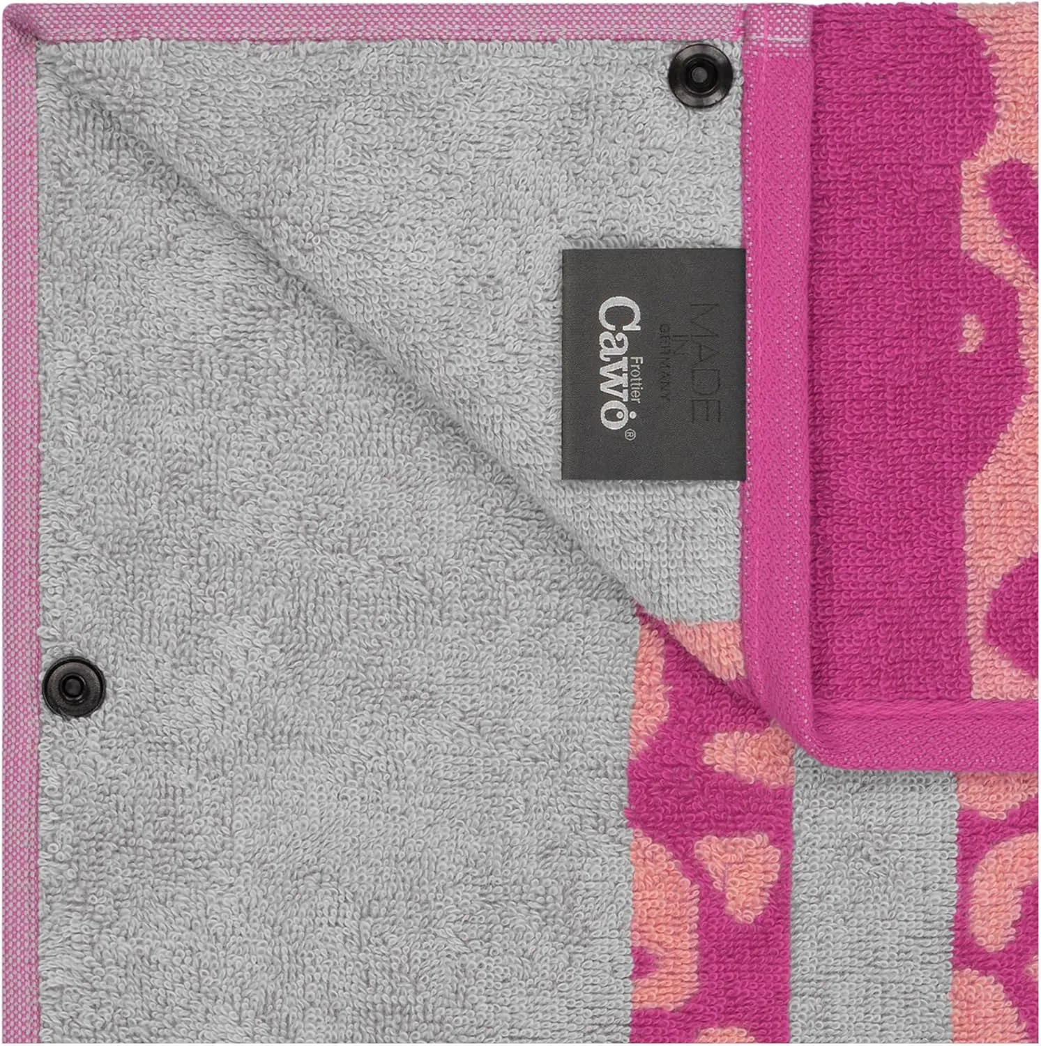 Полотенце для фитнеса Cawö Leo Stripe, Vibrant pink, 50x30x8 см, 700 г — фото 4