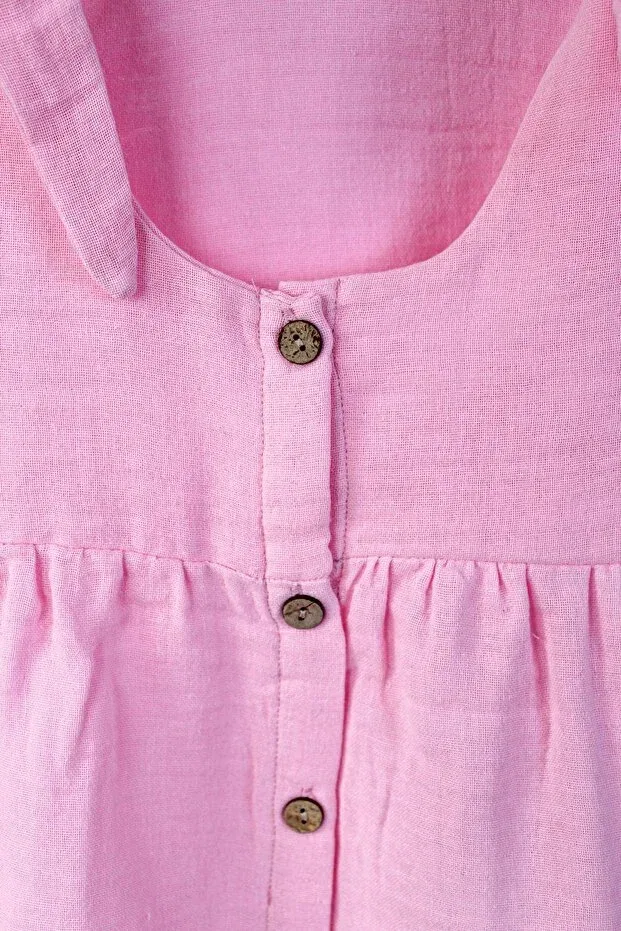 Детское платье для девочек хлопковое O&G Collection, Pink — фото 3