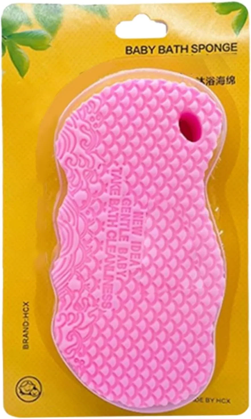 Спонж для душа, скраб, Generic, 1 шт, 13 x 6.8 x 3 см, Pink
