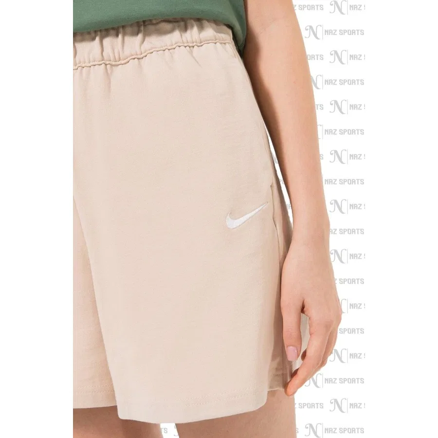 Женские спортивные шорты свободного кроя Nike Sportswear Jersey FW22, Кремовый — фото 3