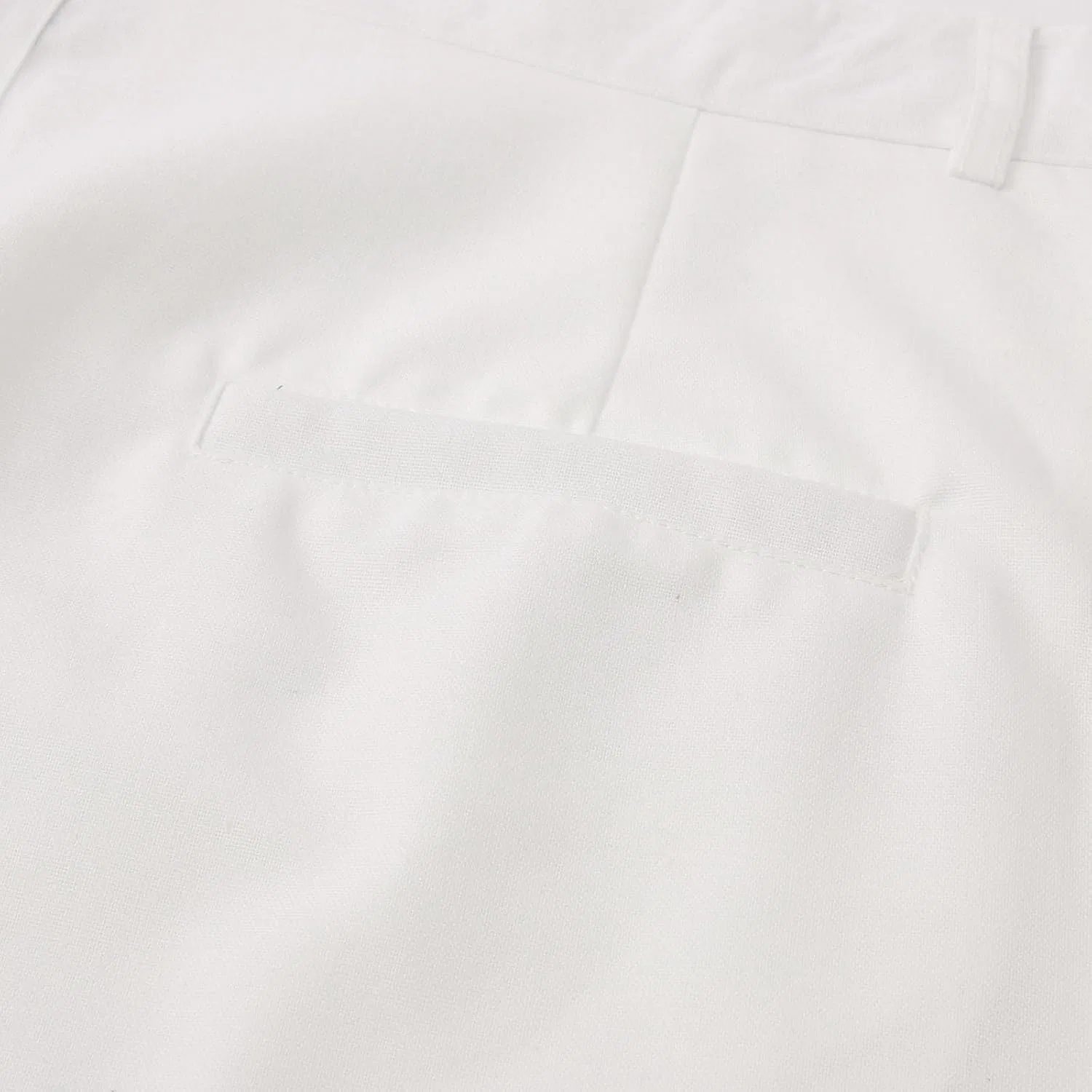 Мужские льняные брюки свободного кроя со складками, 12white — фото 4