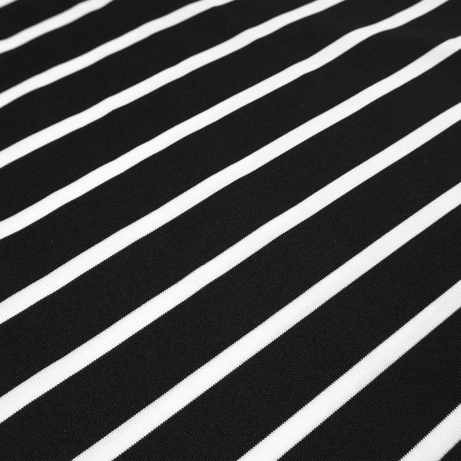 Женская футболка с квадратным вырезом Striped Color Block, Black — фото 3