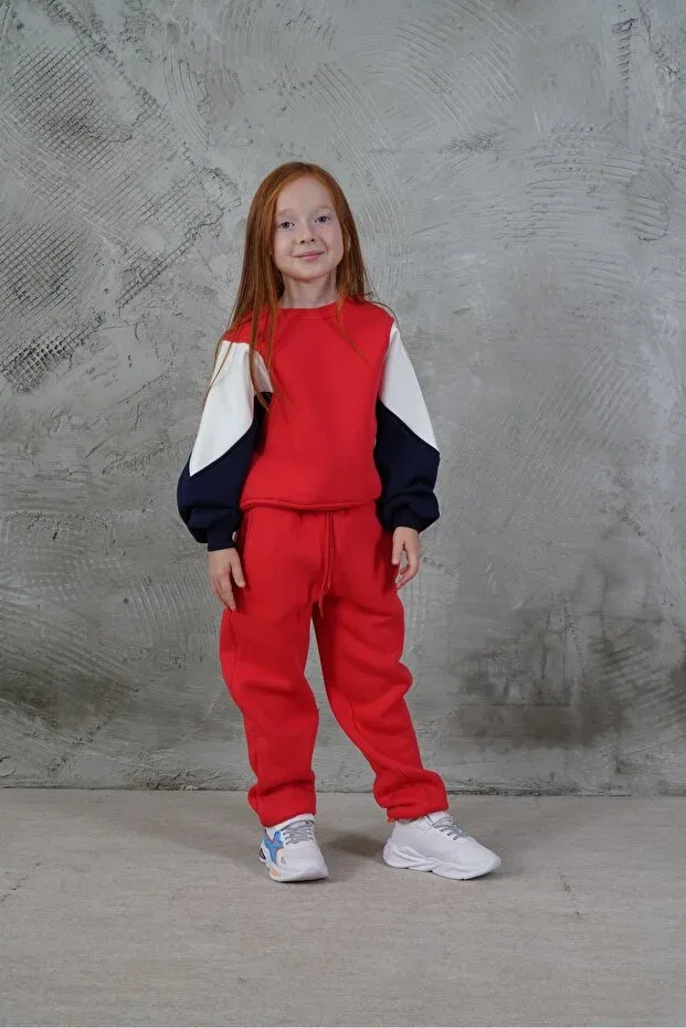 Детский спортивный костюм с принтом Haykids, Red