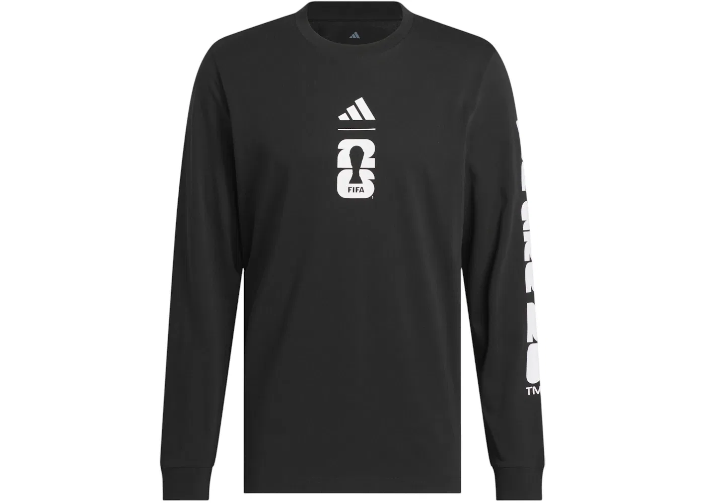 Мужская футболка с длинным рукавом с принтом FIFA World Cup 2026 Match Ball Graphic Adidas, Black