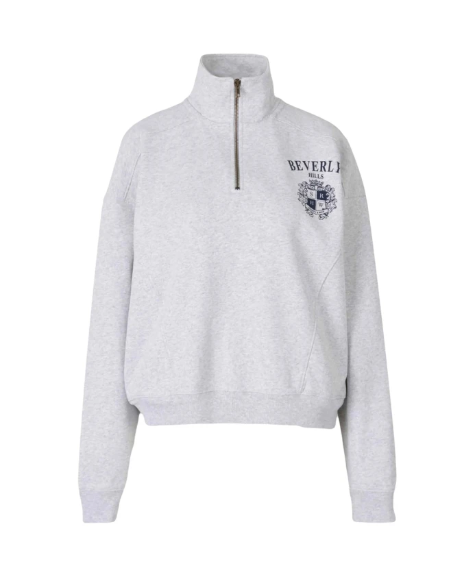 

Толстовка с высоким воротником Sporty & Rich, серый