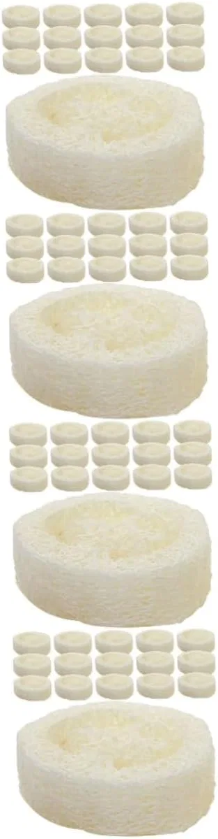Набор мочалок из люфы для душа, Baluue, 80 шт, 6x6x1.2 см
