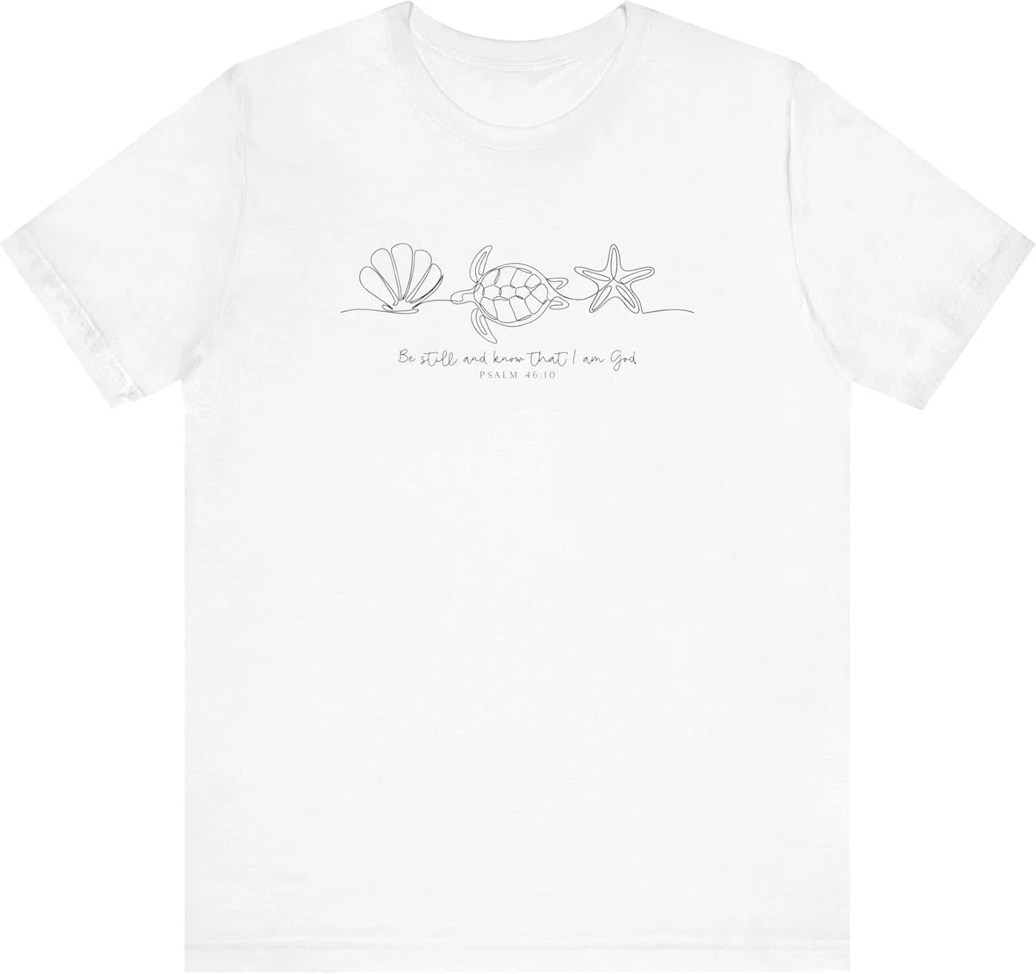 Футболка с морским принтом Bella Canvas 3001, White