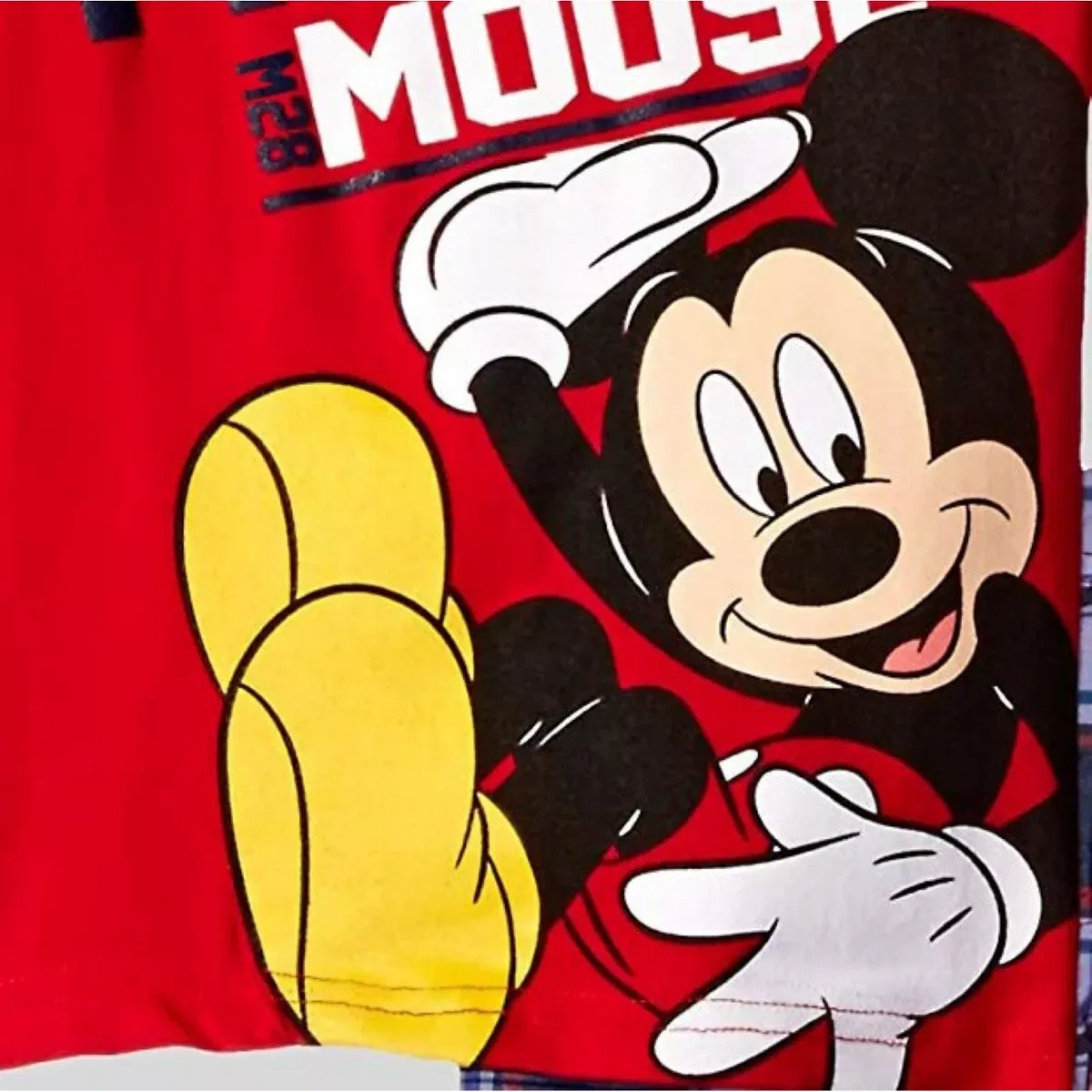 Детский комплект футболки и шорт для мальчиков с принтом Disney Mickey Mouse, Красный — фото 4
