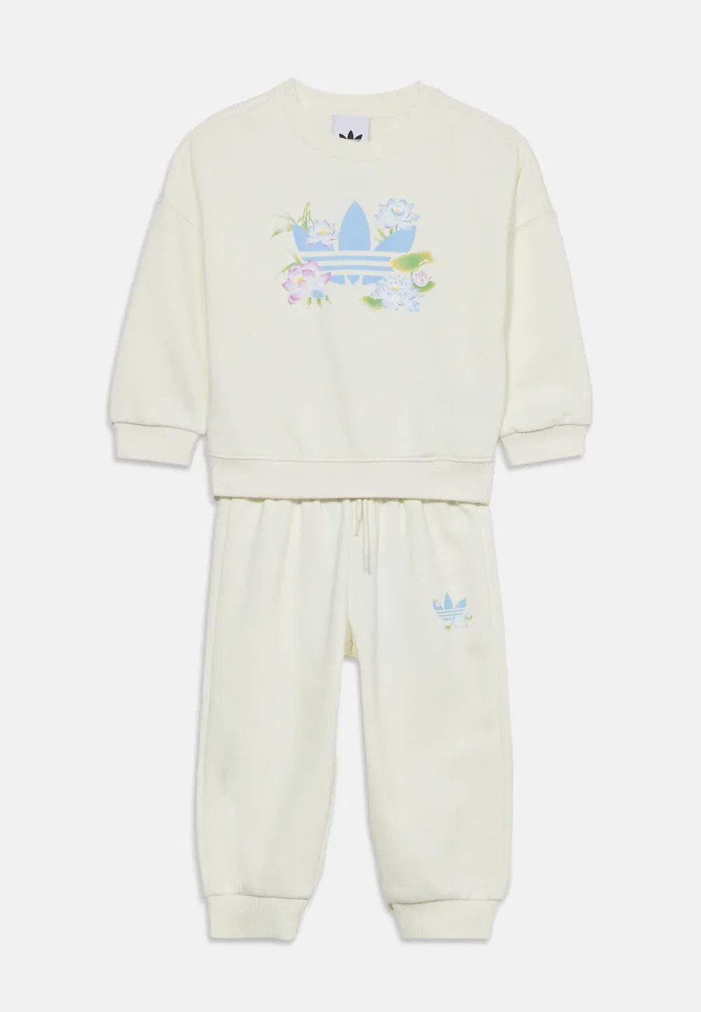 Детский спортивный костюм унисекс с цветочным принтом Adidas Originals, Off-White