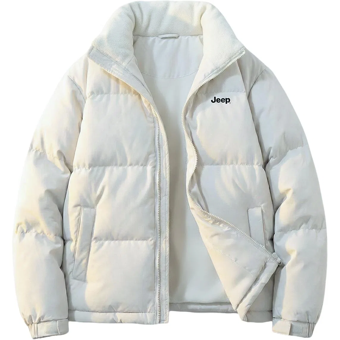 Детский утепленный пуховик с воротником-стойкой Jeep, Beige Gray