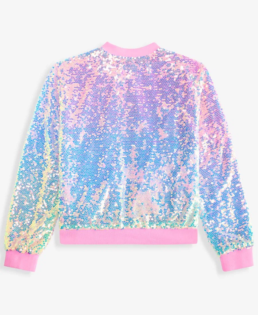 Детская куртка-бомбер с блестками, модель Sequin Ombre Epic Threads, Et Sequin Ombre — фото 3