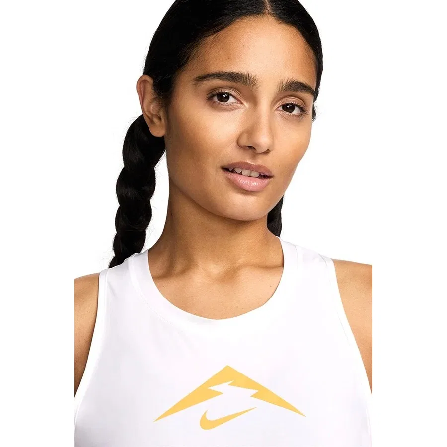 Женский топ для бега Dri-FIT Trail Graphic Nike, Белый — фото 3