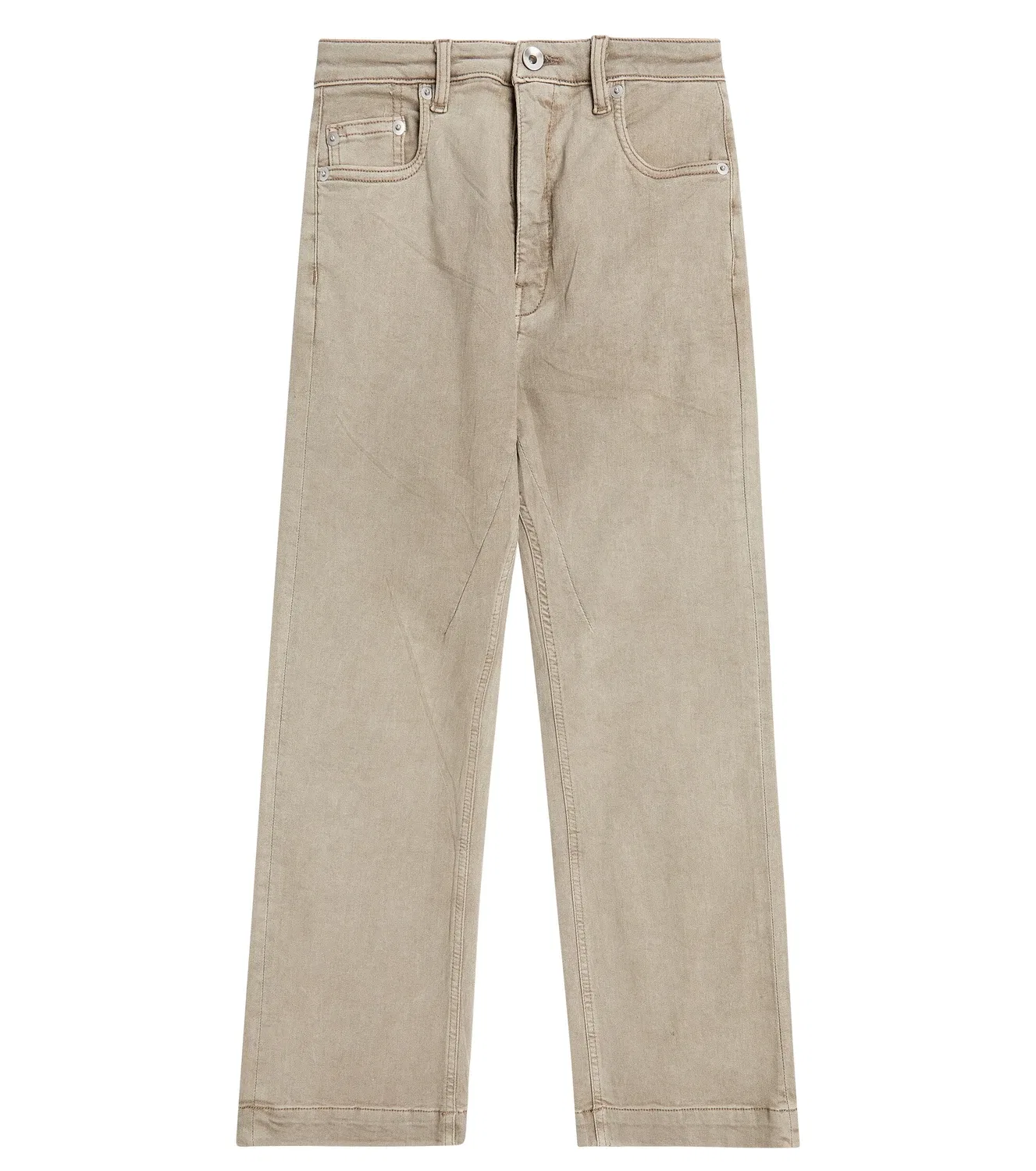 Брюки из смесового хлопка Rick Owens Kids, серый