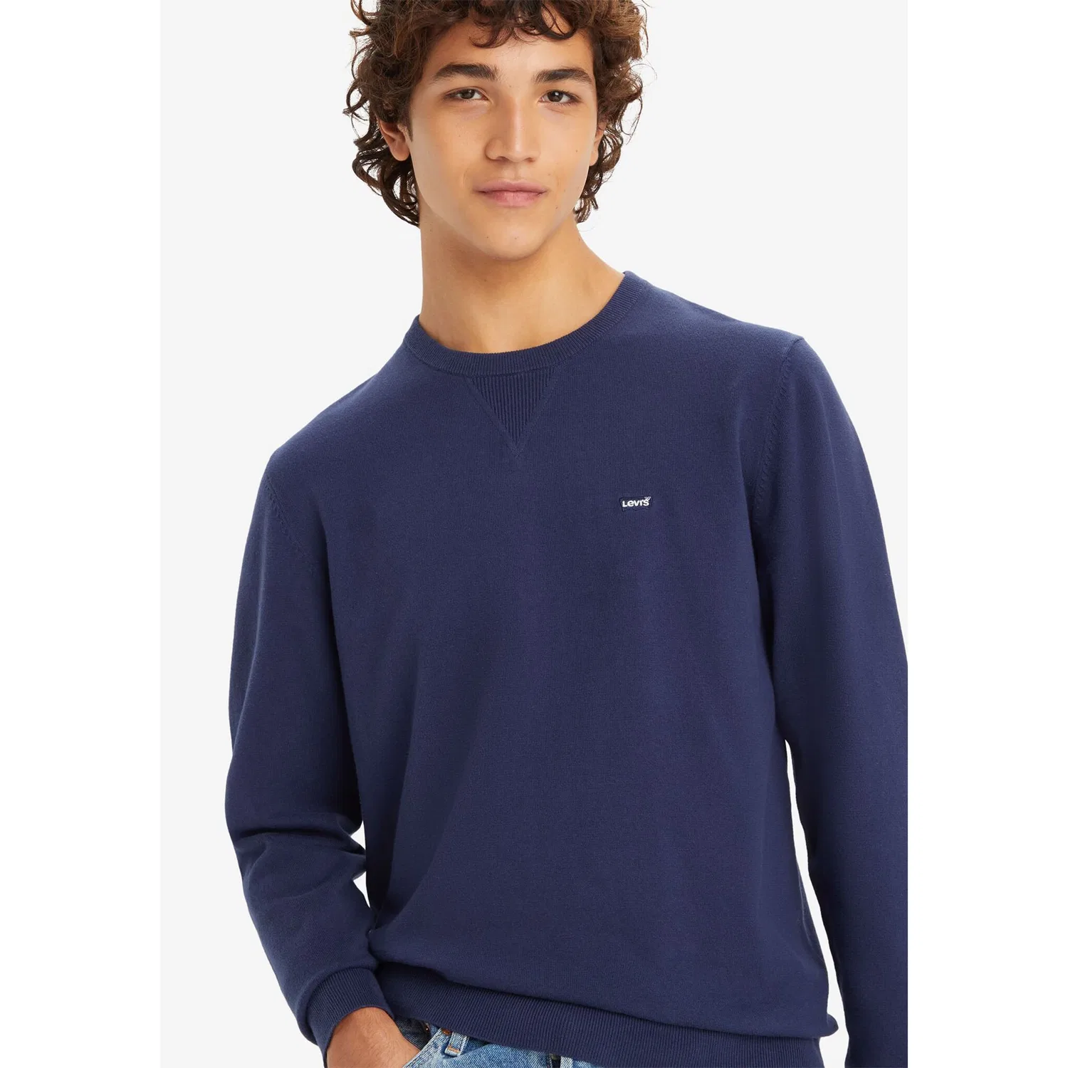 Мужской джемпер с круглым вырезом легкий Levi's, Naval Blue — фото 2