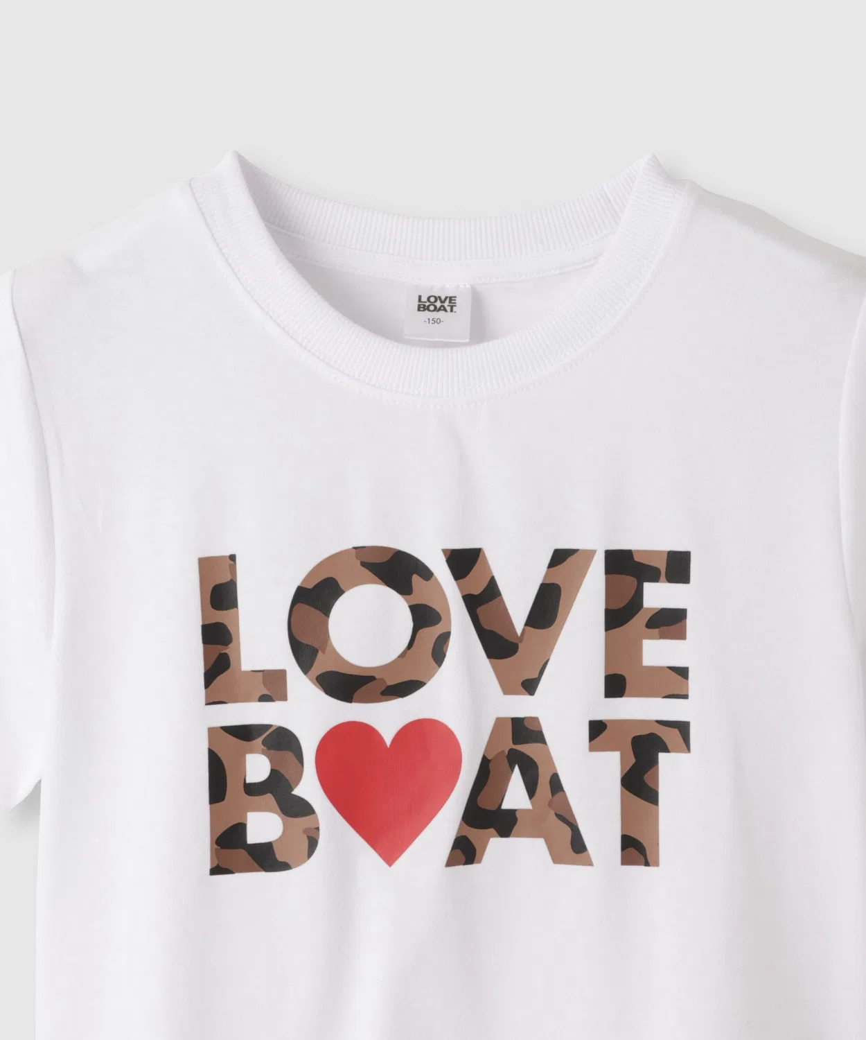 Mac-House Детская футболка с принтом LOVEBOAT, белая — фото 4