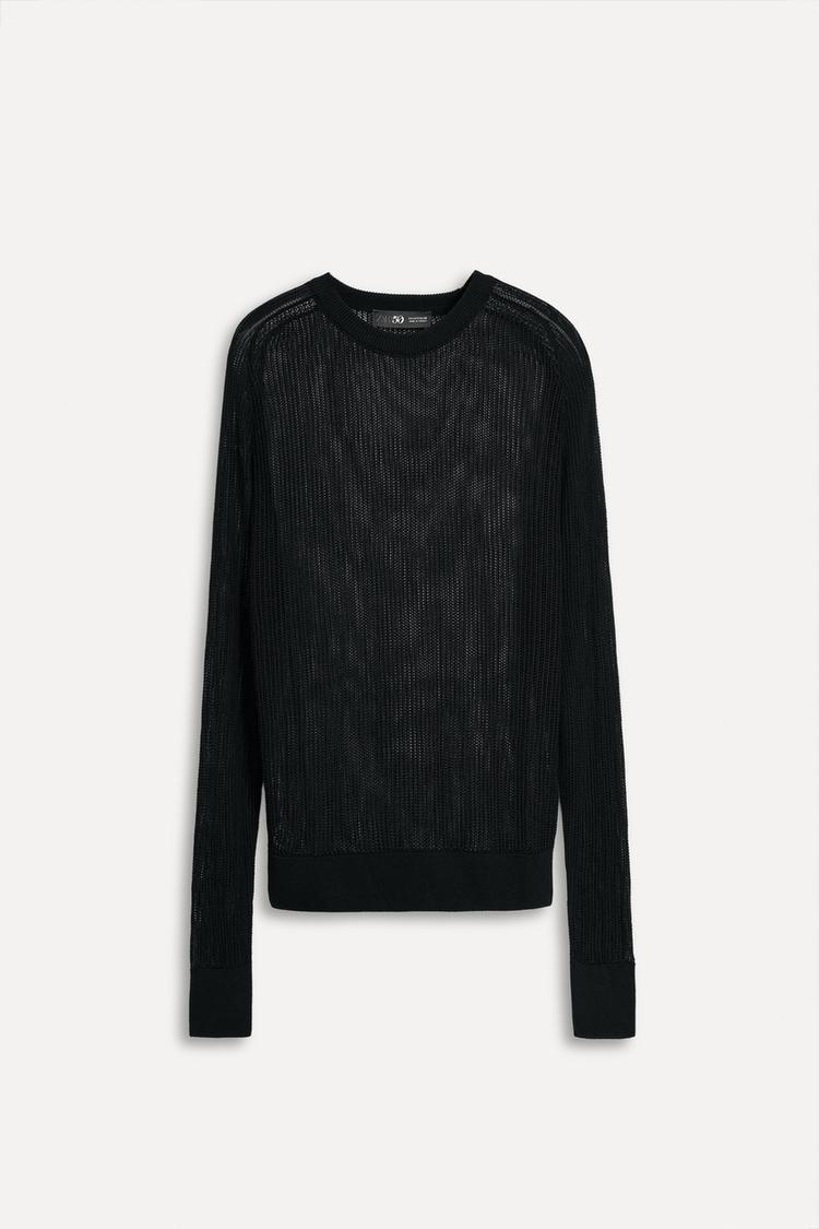 

Пуловер Zara Jersey Punto Abierto 50th Anniversary, черный