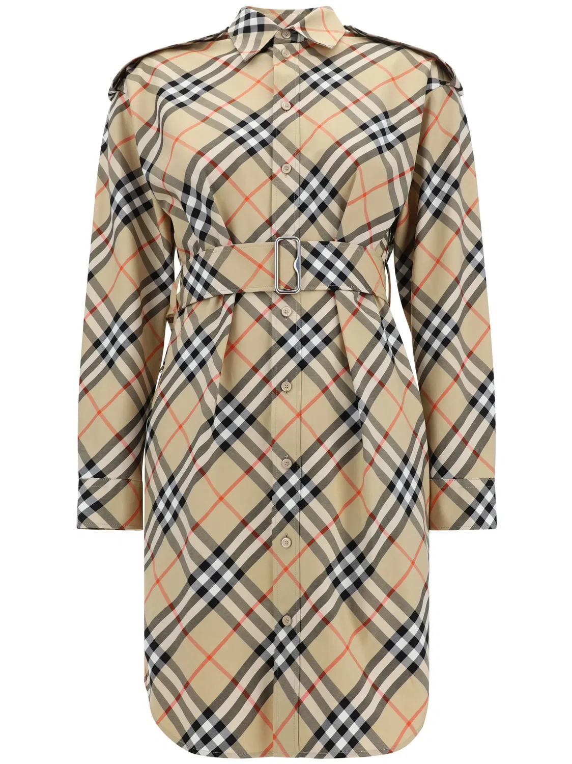 Рубашечное Платье Vintage Check Burberry, песочно-коричневый/серый