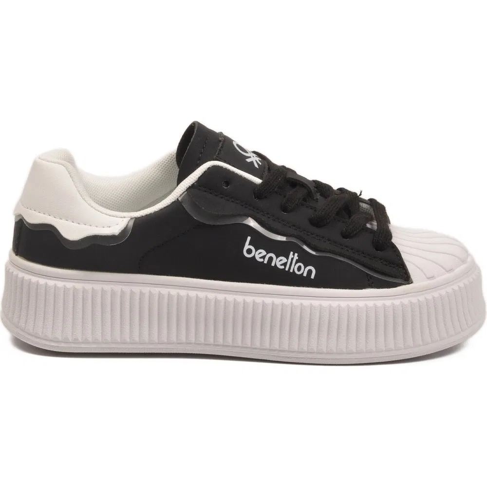 Детские спортивные кроссовки с шнуровкой Siyah-Beyaz Unisex Spor Ayakkabı BNI-12152 G United Colors Of Benetton