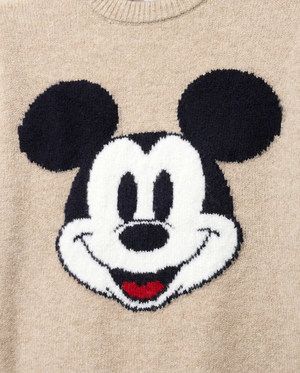Детский джемпер, Básico Cuello Fantasía Mickey, Kids El Corte Inglés, верблюжий — фото 2