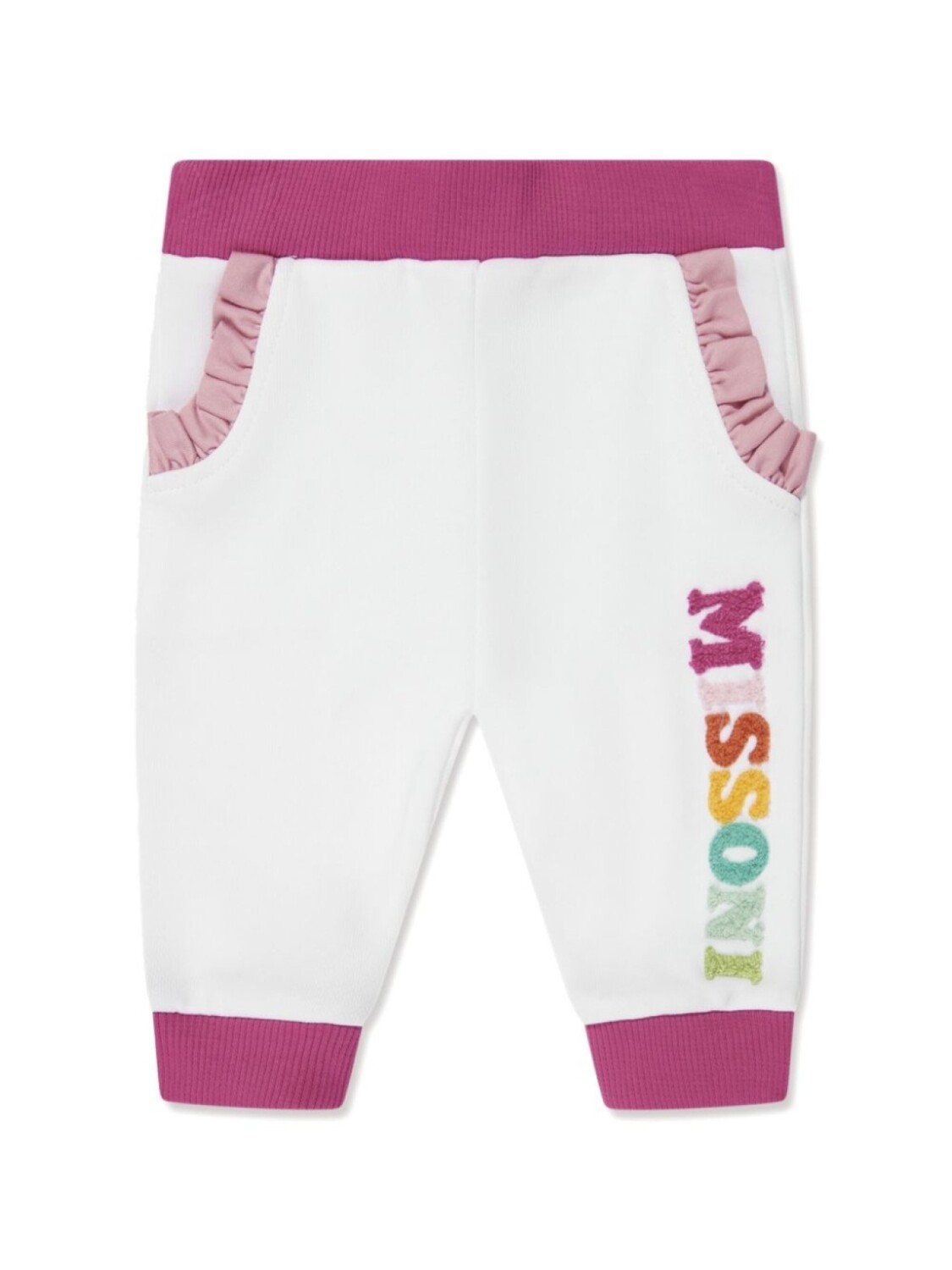 

Missoni Kids брюки с вышитым логотипом, белый