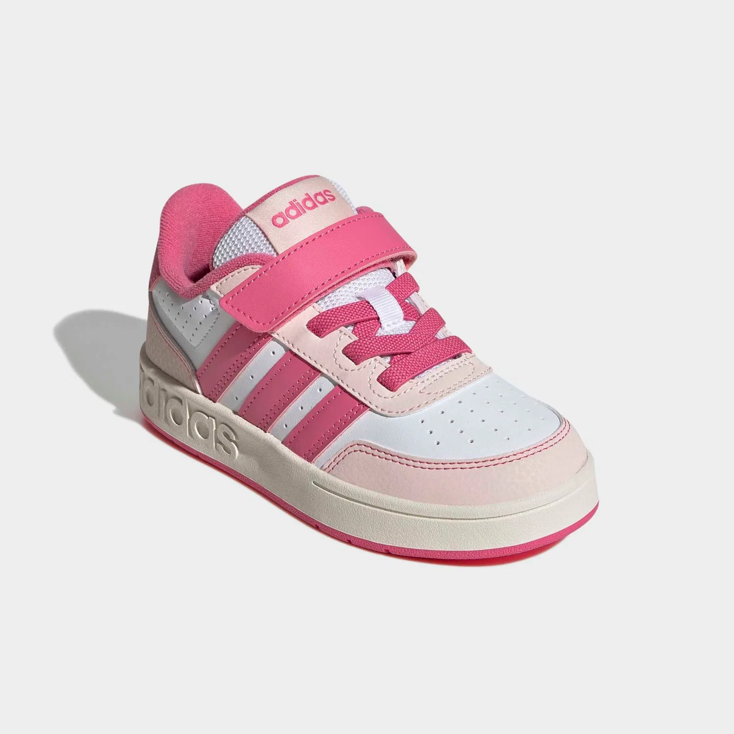 Детские кроссовки с ремнем на липучке Adidas Sportswear, Cloud White/Pink Fusion/Wonder Quartz