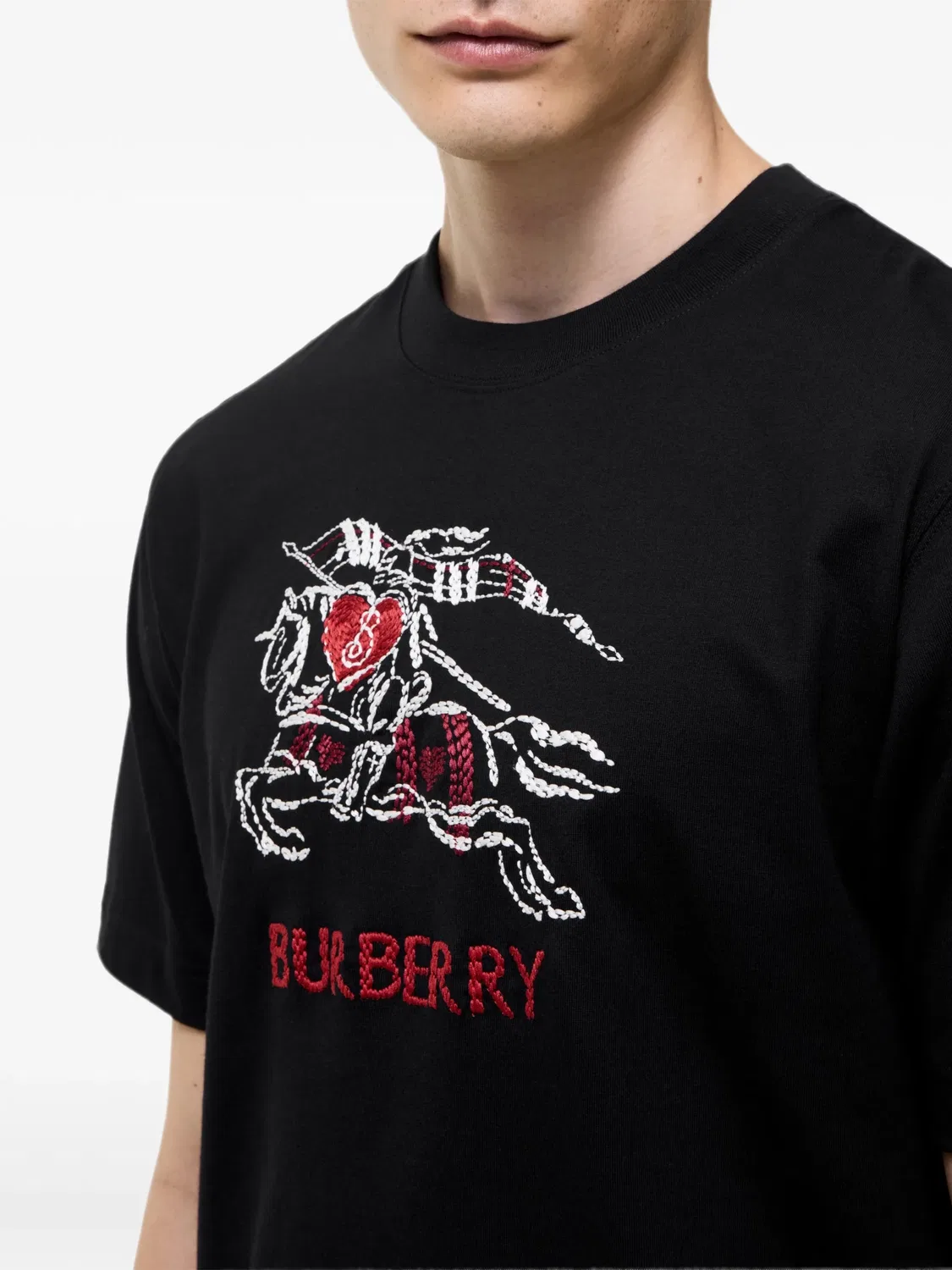 Футболка с принтом Burberry, черный — фото 3