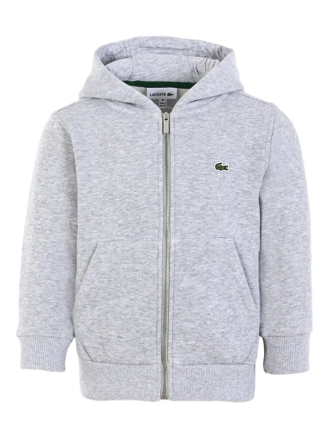Толстовка с капюшоном на молнии Lacoste, серый